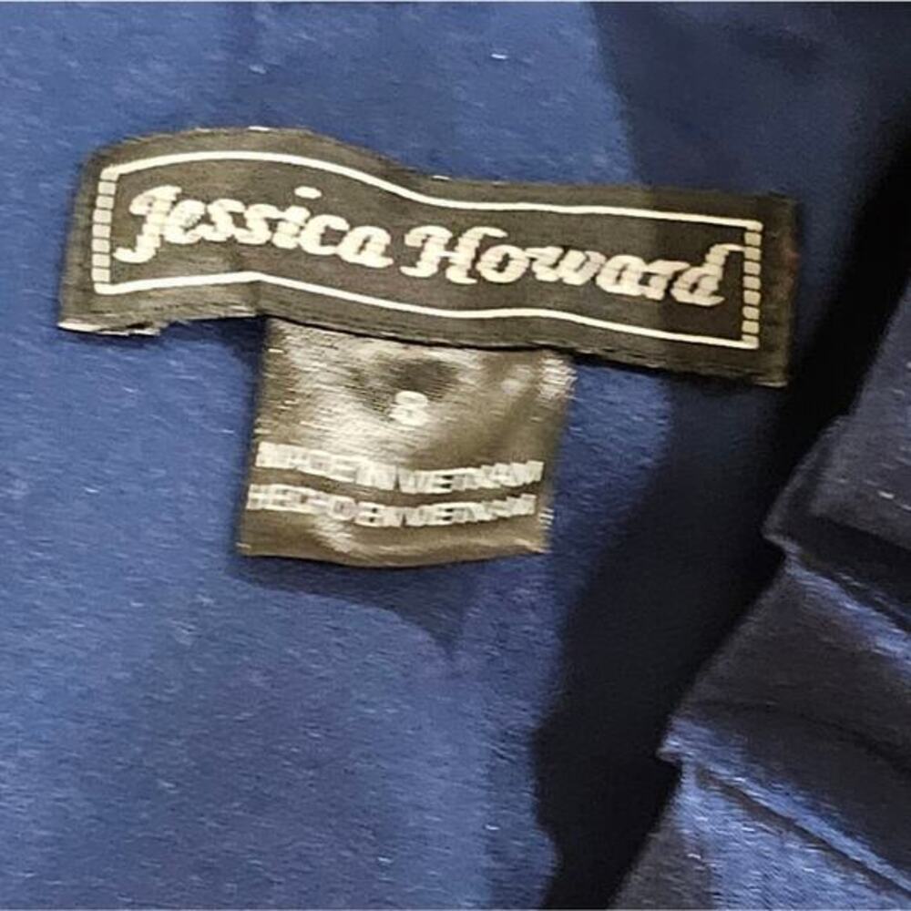 Jessica Howard Cocktail Dress With Ruffled Collar And Flower On Waist Size 8‎ - Picture 7 of 7